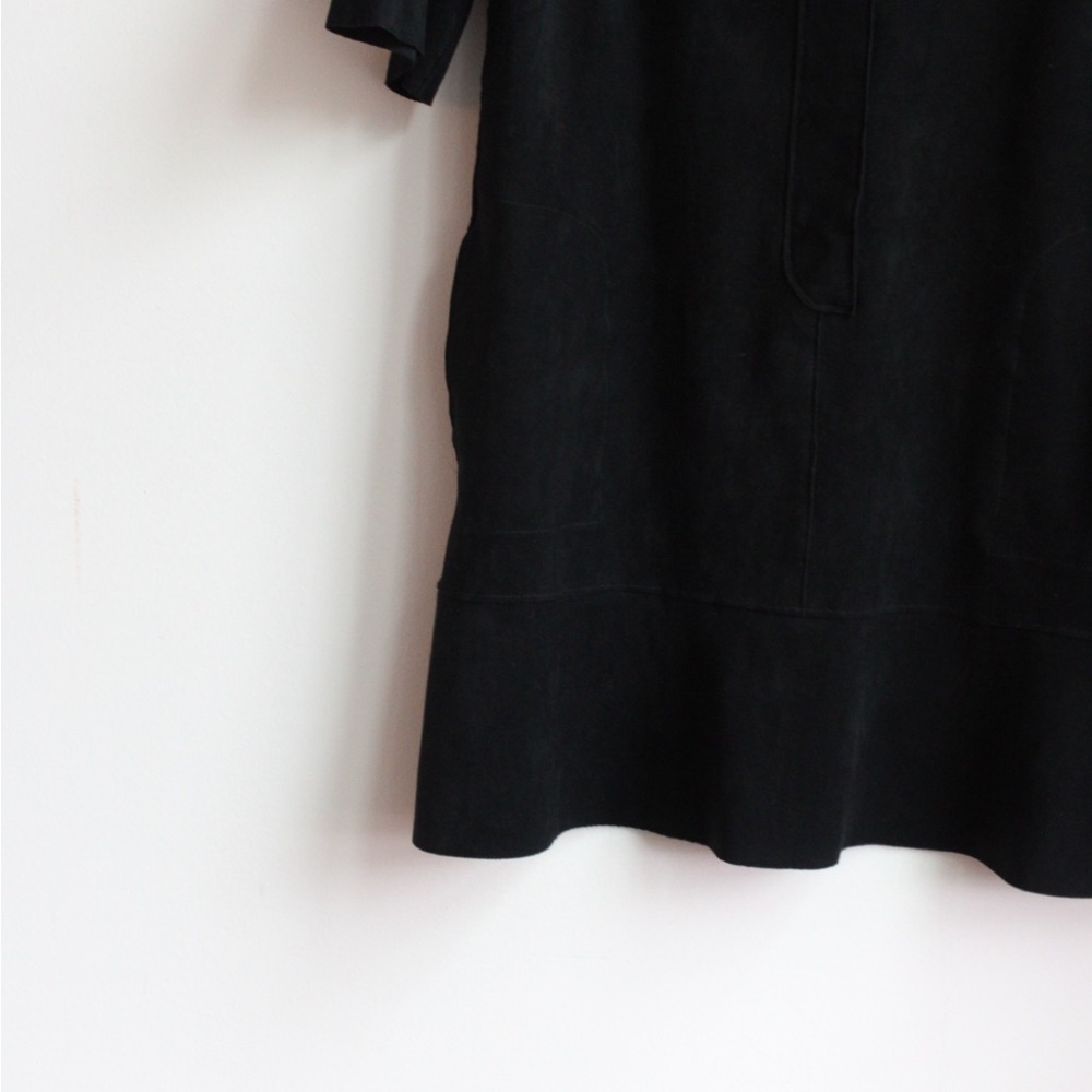 Elegant Black Suede Dress